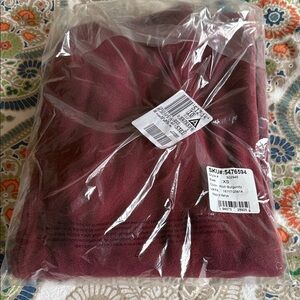 Lands' End Maroon Quarter-Zip Fleece Pullover XS NWT